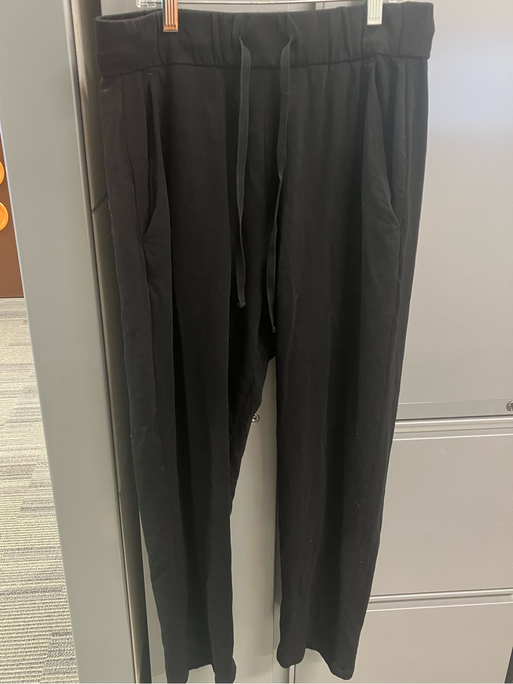 Eileen Fisher XS Black Elastic-Waist Joggers with Drawstring